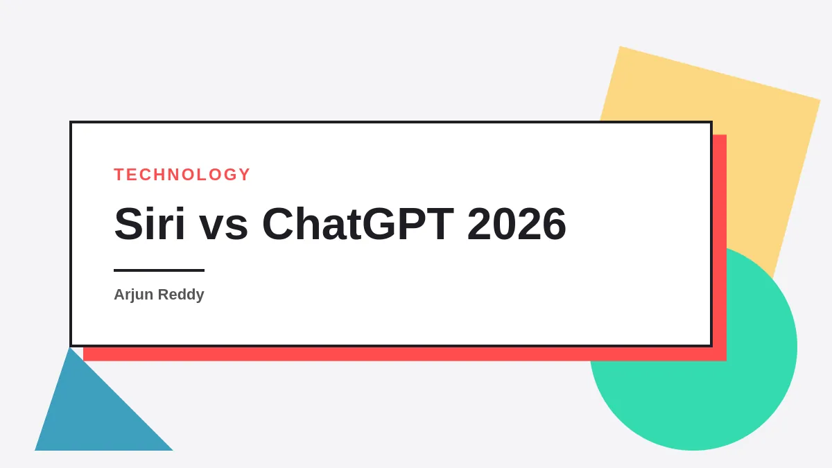 Siri AI App vs. ChatGPT: Which AI Assistant Leads in 2026?